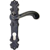 Antika Tarz Dekoratif Pirinç Okyanus Yale Kapı Kolu - 230X46 Mm, Oksit - standart