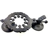 Antika Tarz Dekoratif Pirinç Osmanlı Kapı Tokmağı, Taktak - 265X75MM, Oksit - 1