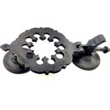 Antika Tarz Dekoratif Pirinç Osmanlı Kapı Tokmağı, Taktak - 265X75Mm, Oksit - Lisinya