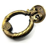 Antika Tarz Dekoratif Pirinç Saray Kapı Tokmağı, Taktak - 97Mm, Antik - Lisinya