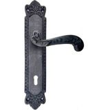 Antika Tarz Dekoratif Pirinç Sultan Banyo Kapı Kolu - 270X54MM, Oksit - Renkli - 1