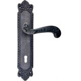 Antika Tarz Dekoratif Pirinç Sultan Oda Kapı Kolu - 270X54MM, Oksit - Renkli - 1