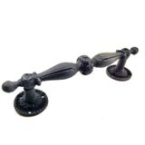Antika Tarz Dekoratif Pirinç Sütun Çekme Kapı Kolu - 219x49 Mm, Oksit FRTKGT55TK-TK-CNT-ADPSCKKO