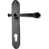 Antika Tarz Dekoratif Pirinç Taşra Banyo Kapı Kolu - 220X35 Mm, Oksit Midastech