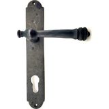 Antika Tarz Dekoratif Pirinç Taşra Yale Kapı Kolu - 220X35 Mm, Oksit - Renkli - 1