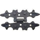 Antika Tarz Dekoratif Pirinç Yıldız Menteşe - 84X44 Mm, Oksit - 84 x 44 mm
