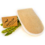 Antilop Çift Yönlü Tasarımıyla Cildi Temizleyen %100 Organik Kabak Eldiven Özellikli Lif 24X18 cm - Çift Taraflı Banyo Eldiveni