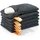 Antimbee 6'Lı Paket Sabun Cebi Peeling Sabun Kese, Banyo Veya Duş Için Vücut Temizleyici, Gri Ağ Bar Sabun Köpük Torba Kesesi