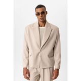 Antioch Bej Crop Fit Erkek Blazer Ceket - XL