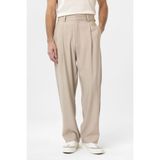 Antioch Bej Pileli Baggy Fit Erkek Pantolon - XL