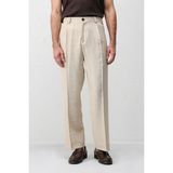 Antioch Bej Pileli Relaxed Fit Erkek Pantolon - XL