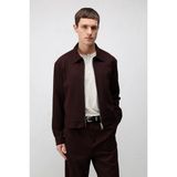 Antioch Bordo Relaxed Fit Fermuarlı Erkek Mont - S