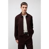 Antioch Bordo Relaxed Fit Fermuarlı Erkek Mont - XL