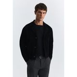 Antioch Crop Fit Suni Süet Ceket - Siyah