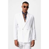 Antioch Ekru Kruvaze Kapama Astarsız Erkek Blazer Ceket - 2XL