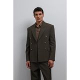 Antioch Haki Kruvaze Erkek Blazer Ceket - M