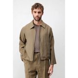 Antioch Haki Lyocell Karışımlı Yazlık Erkek Ceket - XL