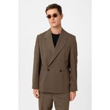 Antioch Haki Relax Fit Kruvaze Kapama Erkek Teknik Blazer Ceket - S