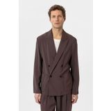 Antioch Kahve Relax Fit Diagonel İnce Erkek Blazer Ceket