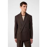 Antioch Kahve Relax Fit Keten Karışımlı Erkek Blazer Ceket