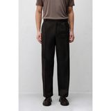 Antioch Koyu Kahve Pileli Relaxed Fit Erkek Pantolon - S