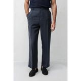 Antioch Lacivert Lyocell Relaxed Fit Pileli Erkek Pantolon