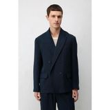 Antioch Lacivert Modal Karışımlı Relaxed Fit Erkek Blazer Ceket