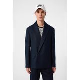 Antioch Lacivert Relax Fit Keten Karışımlı Erkek Blazer Ceket