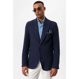 Antioch Lacivert Torba Cepli Astarsız Erkek Blazer Ceket - M