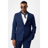 Antioch Lacivert Torba Cepli Astarsız Erkek Blazer Ceket