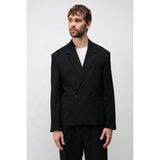 Antioch Siyah Relaxed Fit Erkek Blazer Ceket Uzun Kol Orta Kalınlıkla Şıklığı Yakalayın - XL