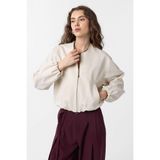 Antioch Taş Crop Kadın Bomber Mont - S