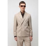 Antioch Taş Kruvaze Relaxed Fit Erkek Blazer Ceket - M