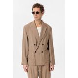 Antioch Vizon Relax Fit Diagonel Ince Erkek Blazer Ceket - M