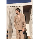 Antioch Vizon Relax Fit Diagonel Ince Erkek Blazer Ceket - XL