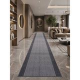 Antiq Halı Safir 0129 Antrasit Kaymaz Taban Salon Hol, Koridor Mutfak Yıkanabilir Jel Kesme Yolluk Halı - Gri - 100 x 260 cm