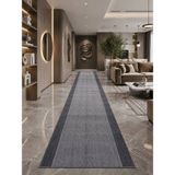 Antiq Halı Safir 0129 Antrasit Kaymaz Taban Salon Hol, Koridor Mutfak Yıkanabilir Jel Kesme Yolluk Halı - Gri - 150 x 160 cm