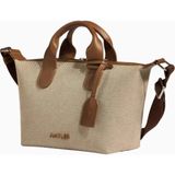 Antler Heritage Mini Crossbody Kanvas Omuz Çantası - Kahverengi