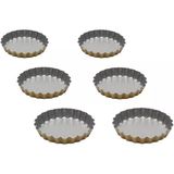 Anto Mini 6'Lı Tart Kalıbı Silver Gold 12 Santimetre