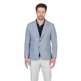 Antony Erkek Açık Lacivert-gri Örme Kumaş Esneyen Spor Blazer Ceket Açık Lacivert-Gri 60