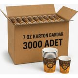Antpap Ambalaj 7 Oz Karton Bardak 3000 Adet – Desenli Tek Kullanımlık Kahve Bardağı