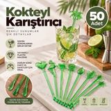 Antpap Ambalaj Plastik Kokteyl Karıştırıcı Uzun Mix 50 Adet – Renkli Içecek Karıştırma Çubuğu