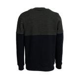 Antramelanj Erkek Bisiklet Yaka Logo Nakışlı 3 İplik Çift Renk Sweatshirt NCS JEANS 1624 ANTRAMELANJ M