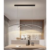 Antrasit 120CM Sarkıt LED Avize, 3000K Işık, Kumandalı, Modern Sarkıt, LED Lamba, Dekoratif Avize