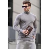 Antrasit Balıkçı Yaka Erkek Triko Kazak 6809 - 2XL