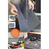 Antrasit Bulaşık Matı Büyük Boy 44 x 33 cm Silikon Bulaşık Kurutma Matı Bulaşıklık Bulaşık Altlığı