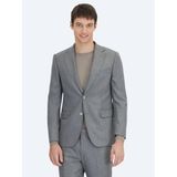 Antrasit Çizgili Modern Fit Takım Elbise