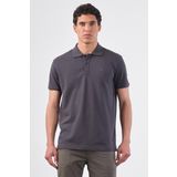 Antrasit Düz Erkek T-Shirt - Slim Fit