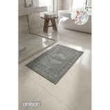 Antrasit Greek Ayak Havlusu - 50x70 Cm, 245 Gr, %100 Pamuk, Spa Ve Otel Banyo Paspası, Günlük Kullanıma Uygun Antrasit