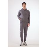 Antrasit Kapüşonlu Kanguru Cepli Regular Fit Erkek Sweatshirt